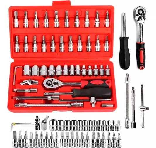 Set de herramientas 46 llaves de 1/4