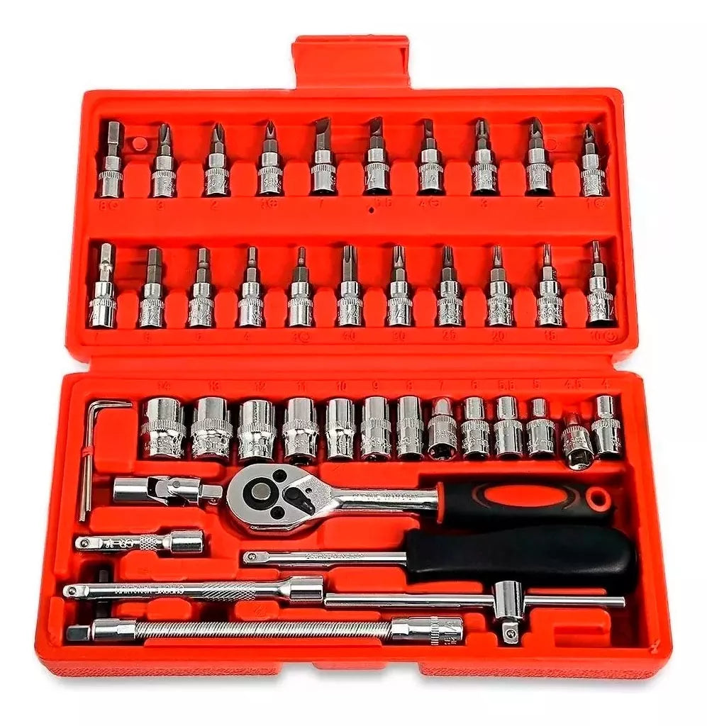 Set de herramientas 46 llaves de 1/4