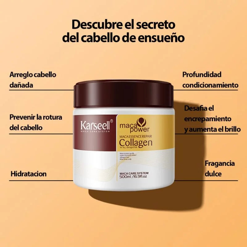 Máscara de Cabello Karseell con Colágeno