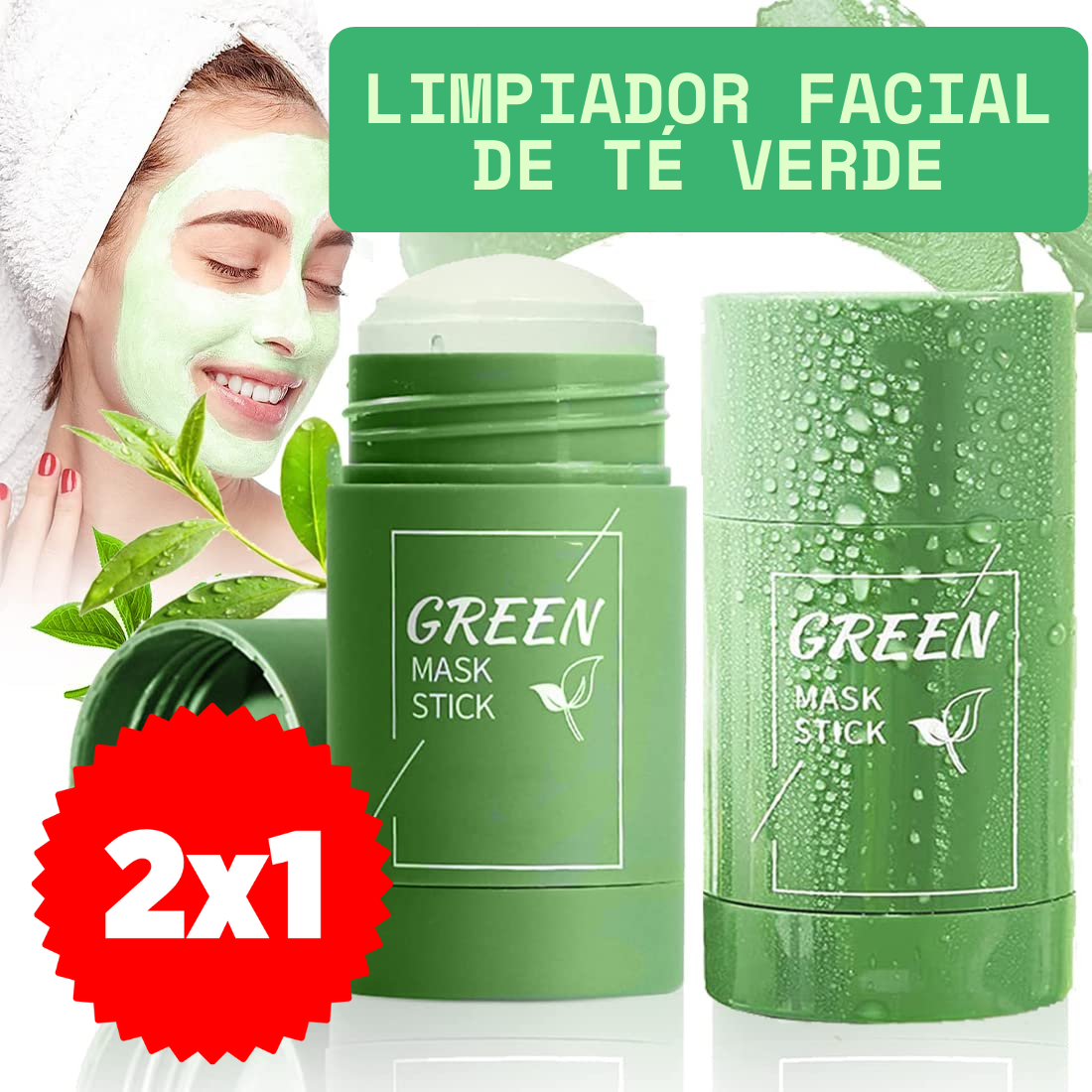 2x1 Mascarilla de Té verde