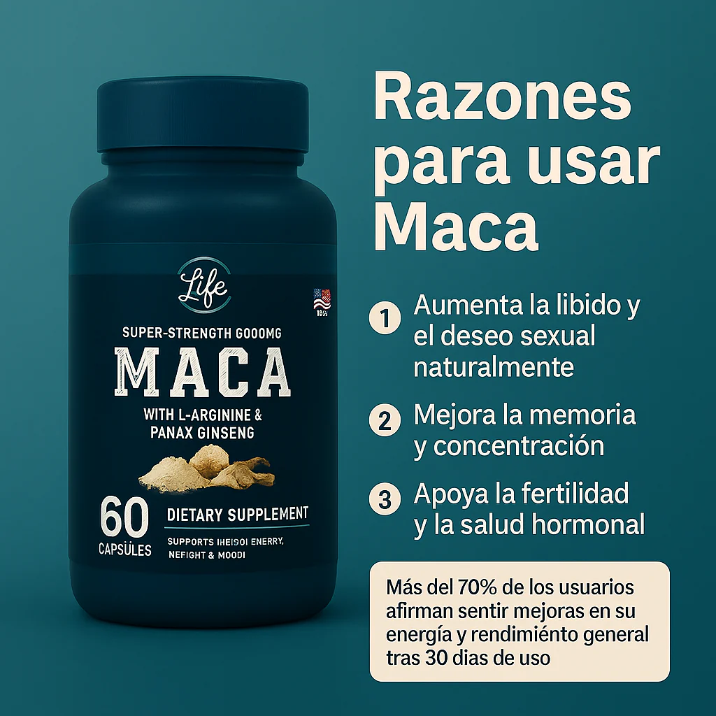 Maca Peruana suplemento natural