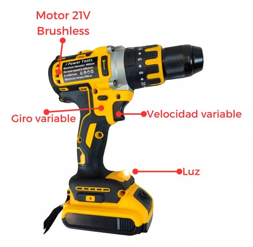 Taladro Inalámbrico 24v con 2 Baterias Y Accesorios