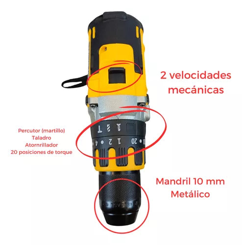 Taladro Inalámbrico 24v con 2 Baterias Y Accesorios