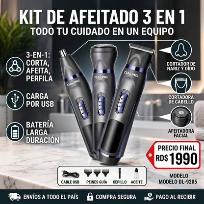 Kit de Afeitado 3 en 1 | Daling
