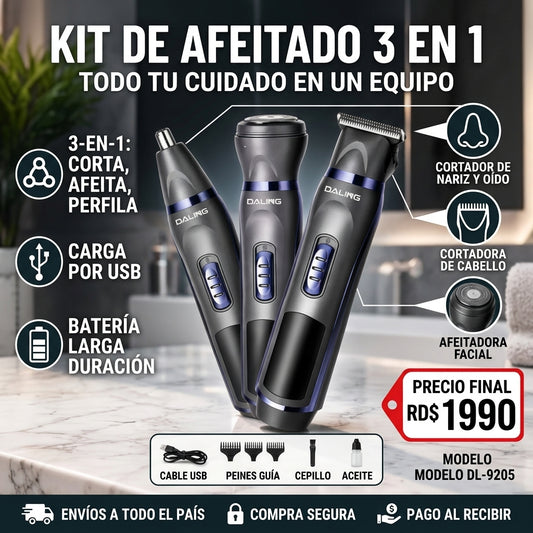 Kit de Afeitado 3 en 1 | Daling