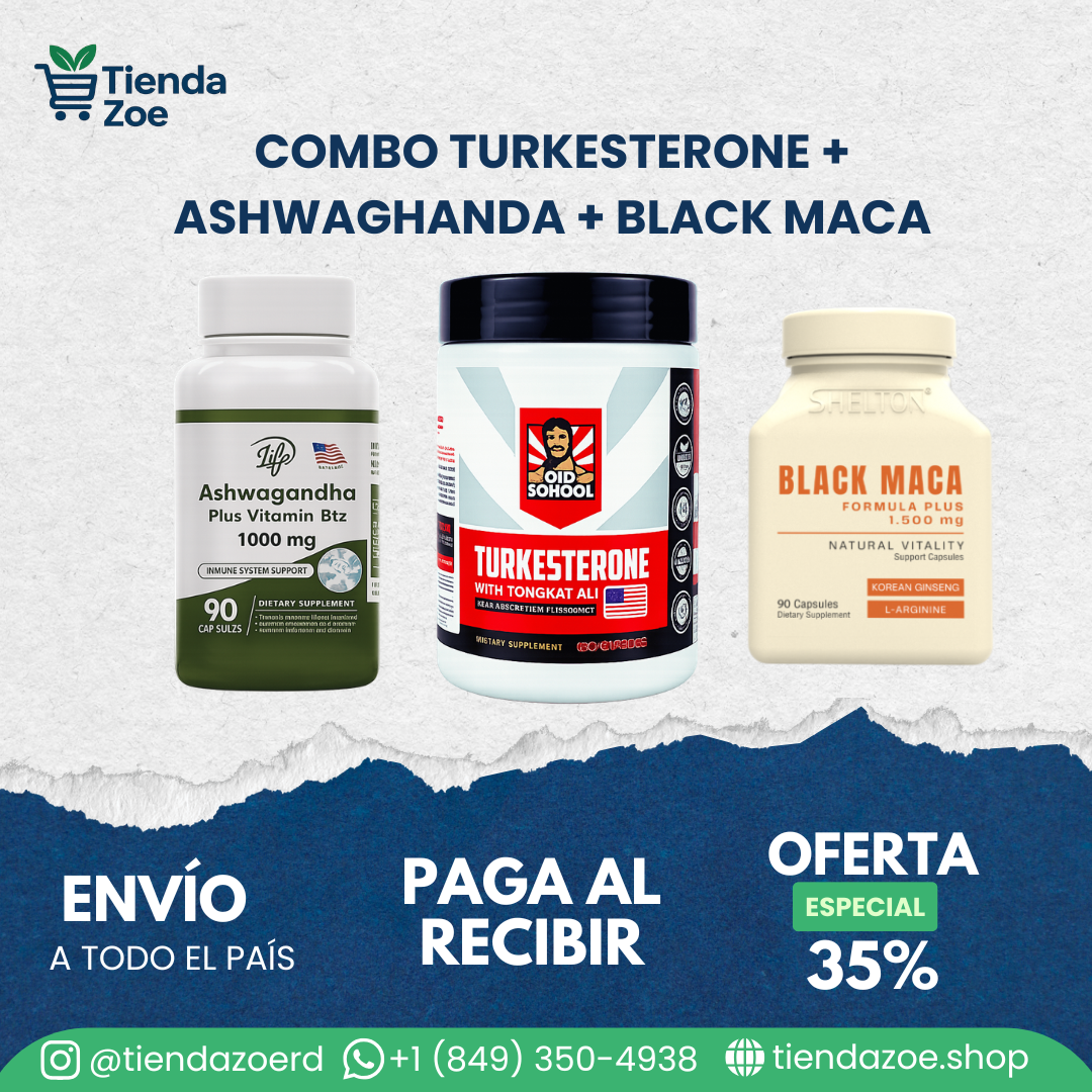 Combo Turkesterone + Ashwagandha + Black Maca