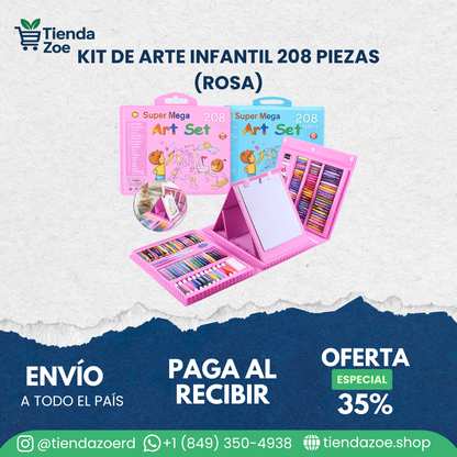 Kit de Arte Infantil 208 Piezas