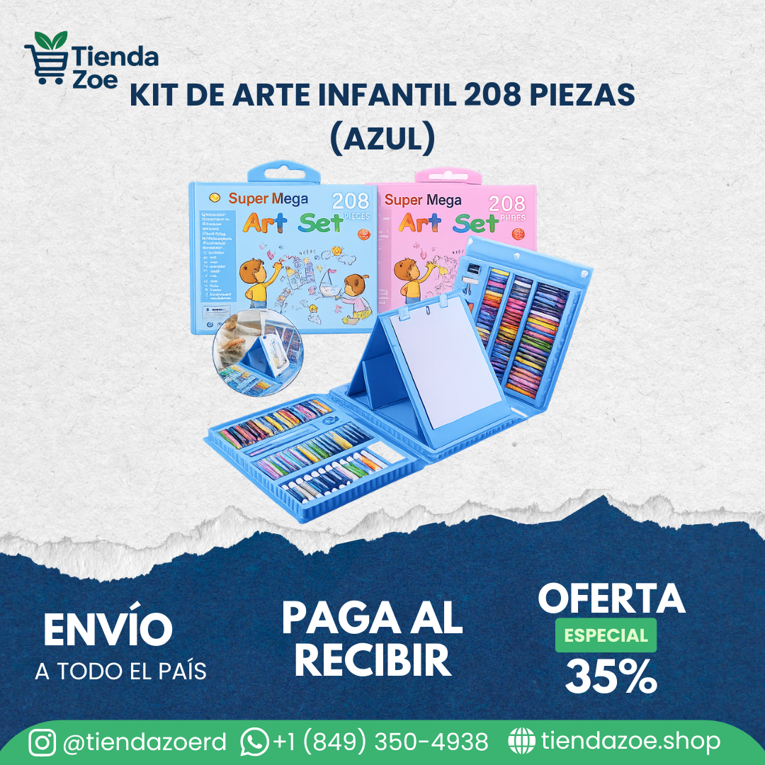 Kit de Arte Infantil 208 Piezas