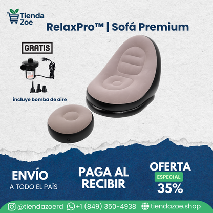 RelaxPro™ - Sofá Inflable Premium + Bomba de Aire