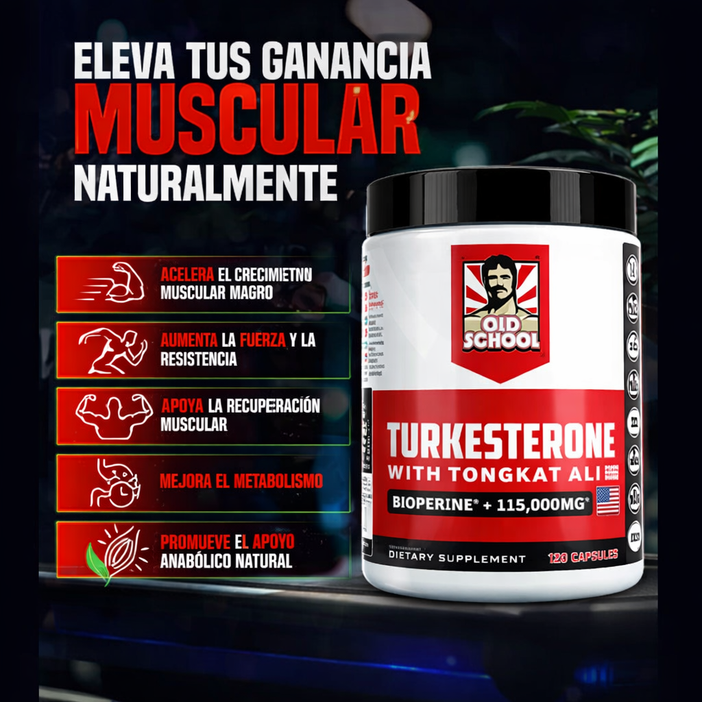 TURKESTERONE CON TONGKAT ALI (120 CÁPSULAS) + REGALO SORPRESA