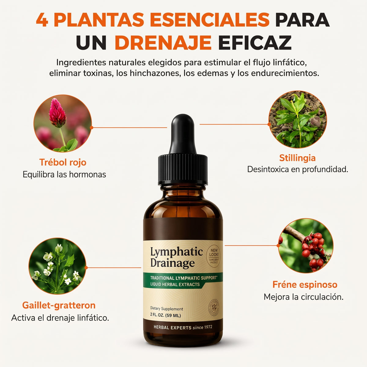 Drenaje Linfático - Extractos Herbales Líquidos 60 ml