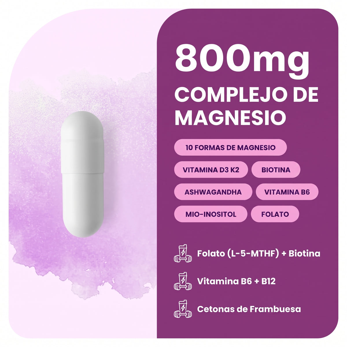 Magnesium complex 20-en-1 para mujeres 240 cápsulas
