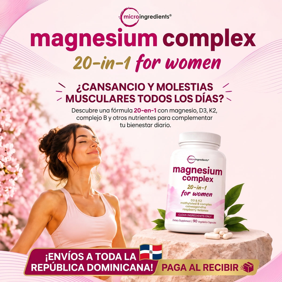 Magnesium complex 20-en-1 para mujeres 240 cápsulas