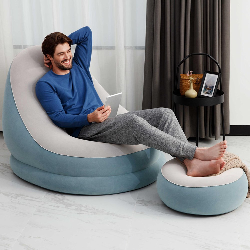 RelaxPro™ - Sofá Inflable Premium + Bomba de Aire