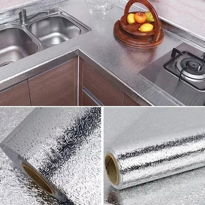 OFERTA 3X1 PAPEL ALUMINIO ADHESIVO DE COCINA 60CMX3M