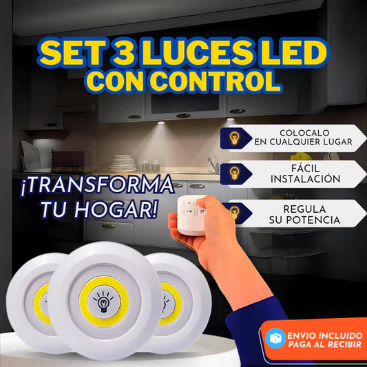 Set Luces Led Inalámbrico