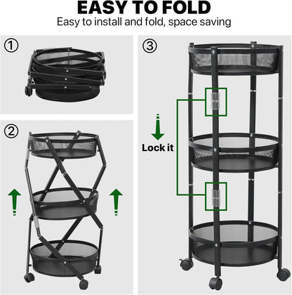 Organizador redondo Plegable 3 Niveles