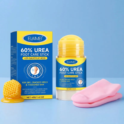 COMBO DE UN PAR DE MEDIAS DE SILICONA + Barra hidratante con 60% urea y ácido salicílico